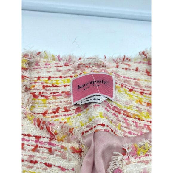 Kate Spade New York Multi Tweed Jacket, Size 4, - Picture 6 of 12